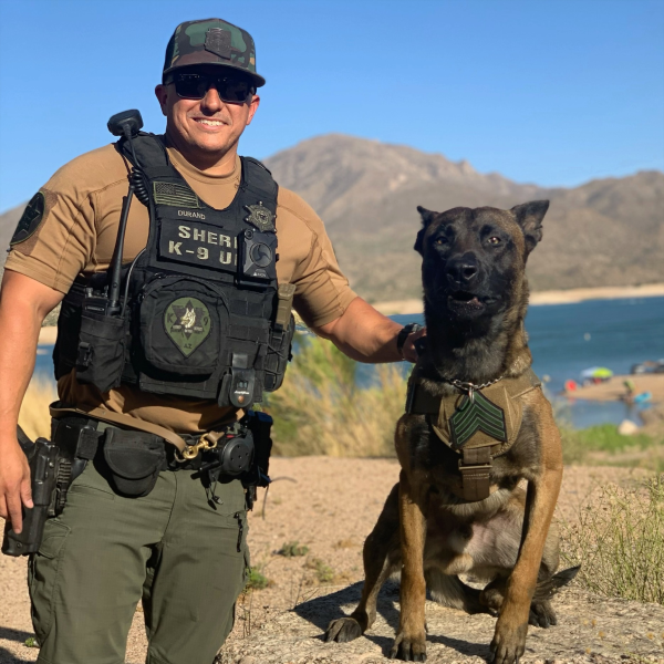 Durand with his K-9